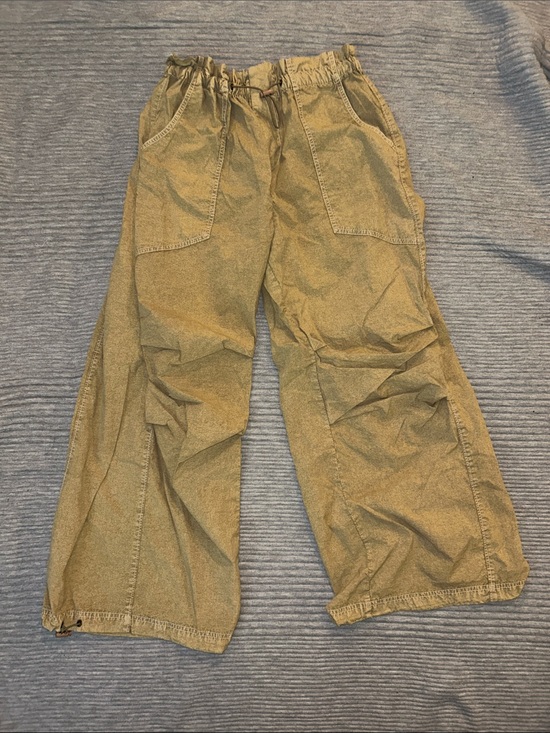 Urban Outfitters Pants - Urban Outfitters Women's Drawstring Wide Leg Pants in Tan